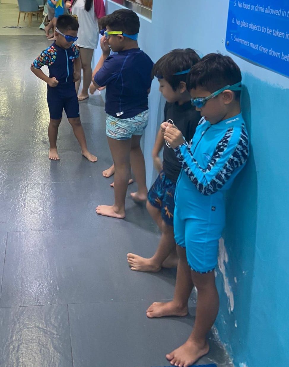 Fundraising swim moments