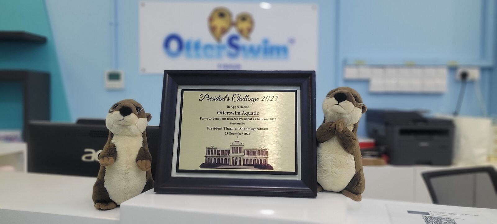 President's Challenge 2023 plaque presented to OtterSwim Aquatic